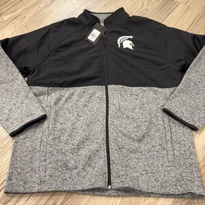Captivating Apparel Michigan State Spartans Full Zip Jacket Men's size Large NWT